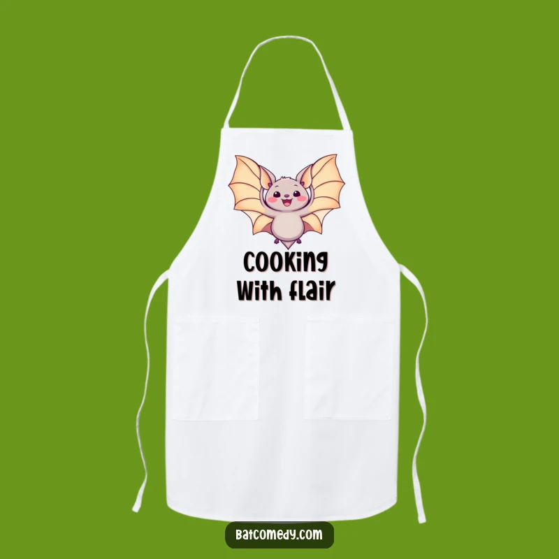 Funny Kawaii Bat Wings Apron - Delightful Kitchen Essential
