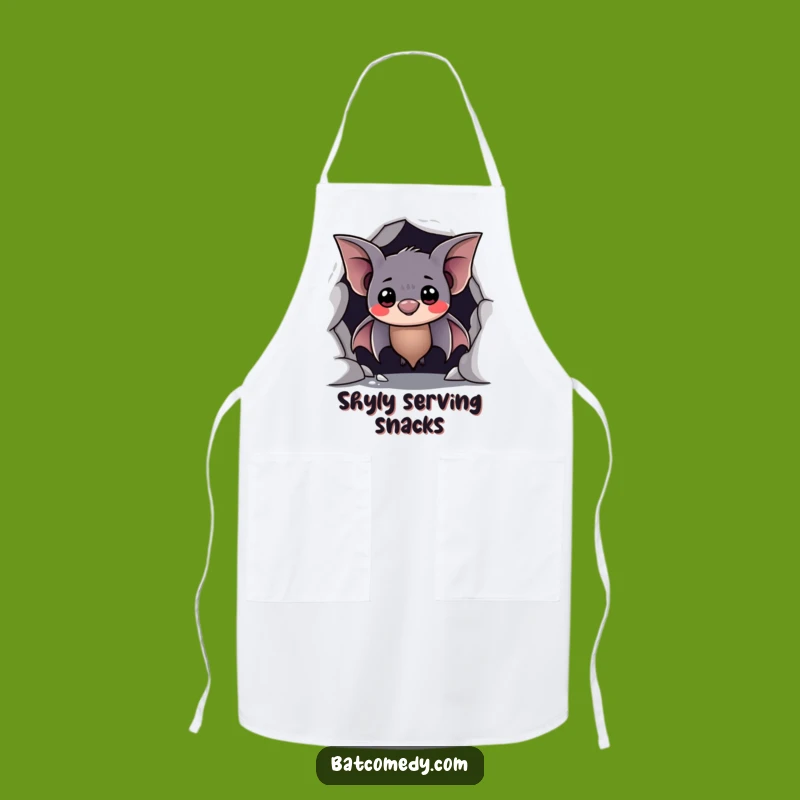 Funny Shy Bat Apron - Hilarious Kitchen Wear for Gentle Cooks