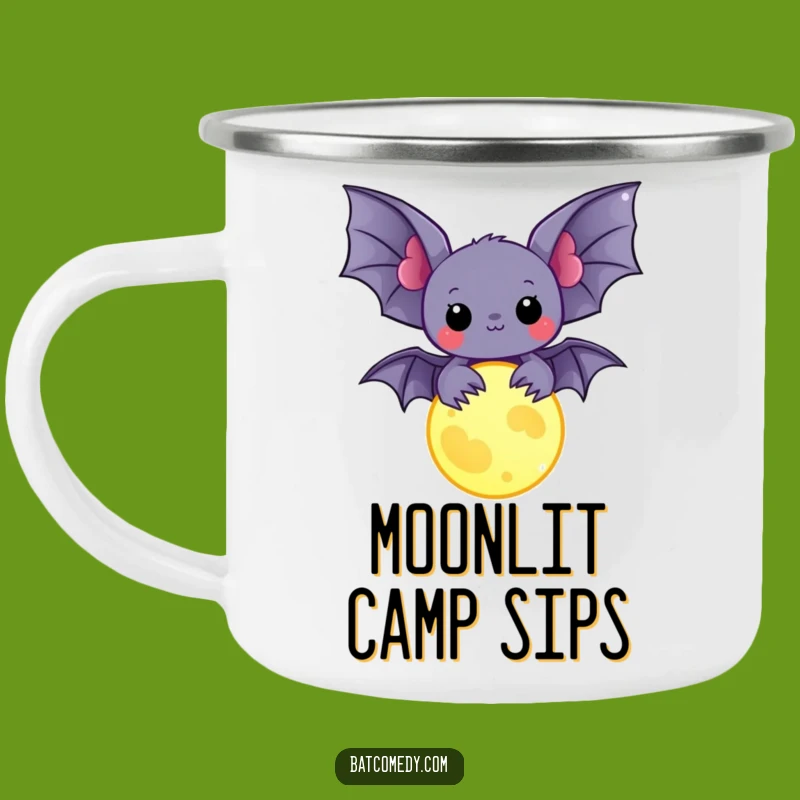 Funny Kawaii Bat Camping Mug: Embrace Moonlit Adventures