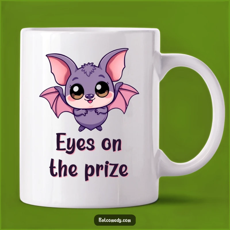 Funny Kawaii Bat Big Eyes Mug - Playful & Hilarious Gift for Bat Fans