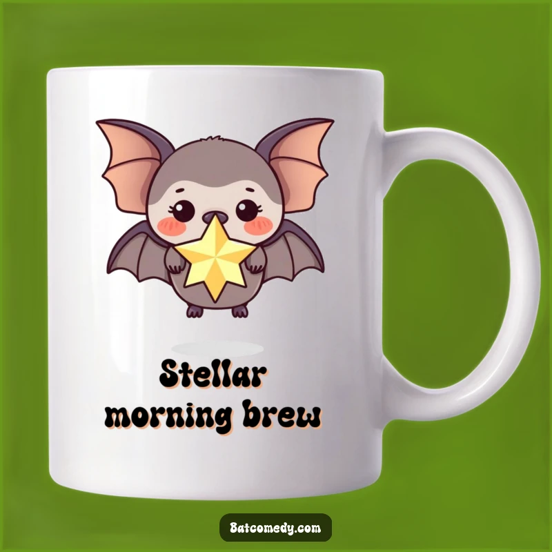 Funny Star Balancing Bat Mug: Magical Talent Design for a Whimsical Gift