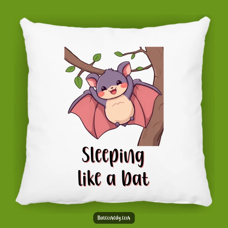 Funny Bat Grin Pillow - Soft & Cheerful Accent for Your Sofa