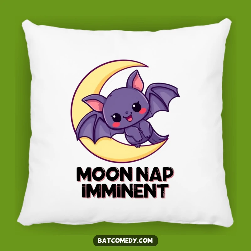 Funny Kawaii Bat Moon Pillow: Cozy Excitement Accent, Perfect Funny Gift