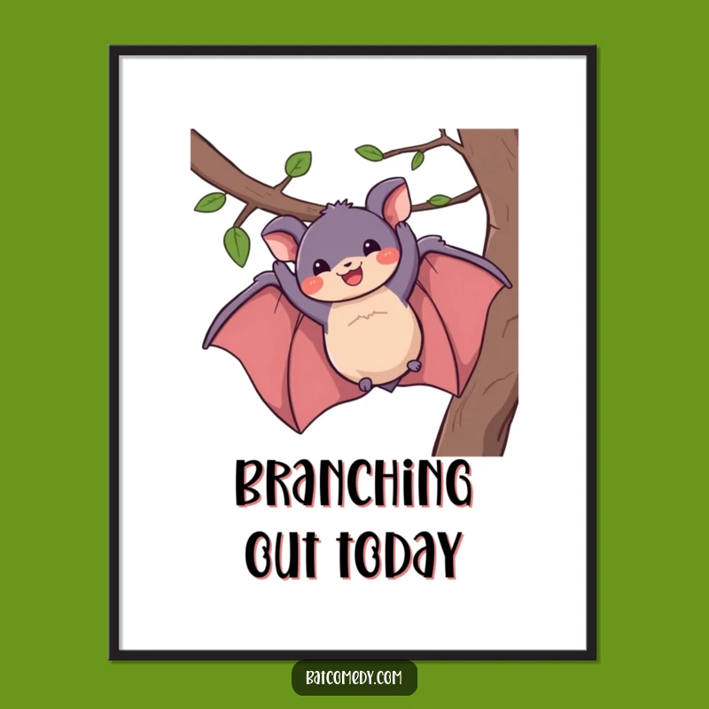 Funny Bat Grin Digital Art - Instant Hilarious Decor for Your Walls