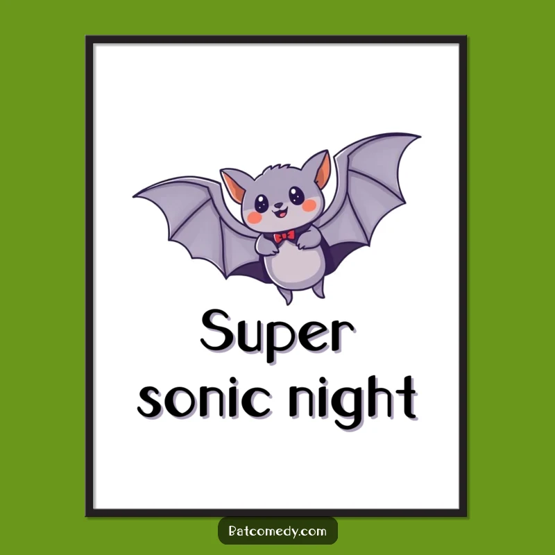 Funny Bat Superhero Digital Art, Speedy Flying Cape Decor