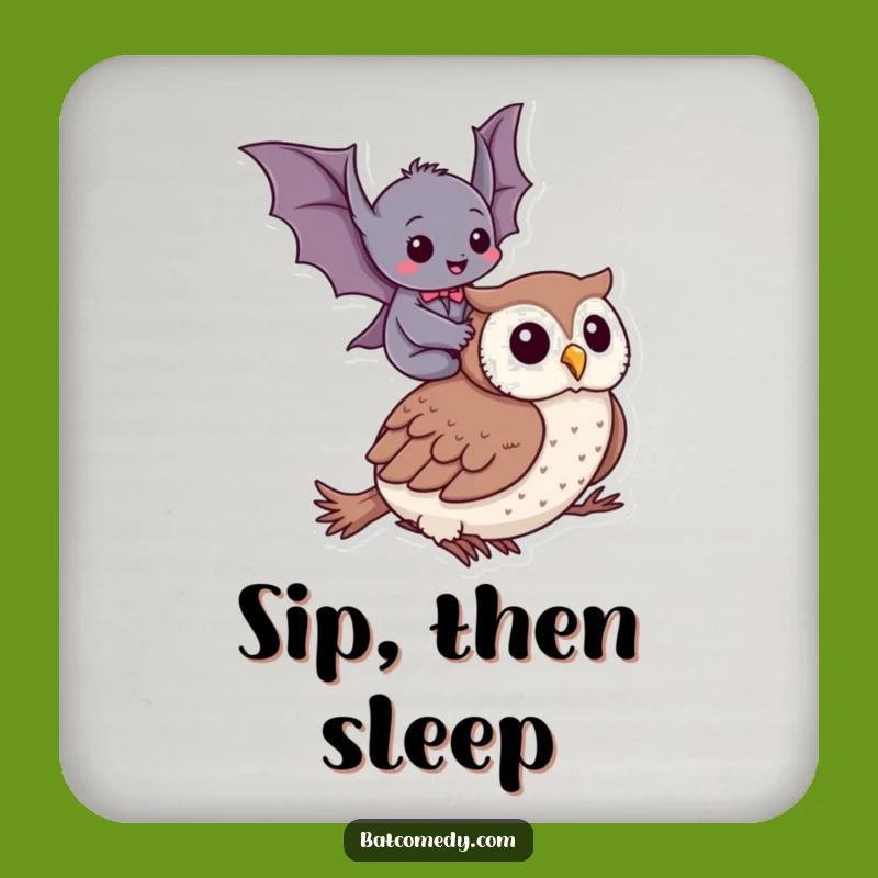 Funny Bat Owl Ride Coaster Set - Hilarious Protection for Your Furniture