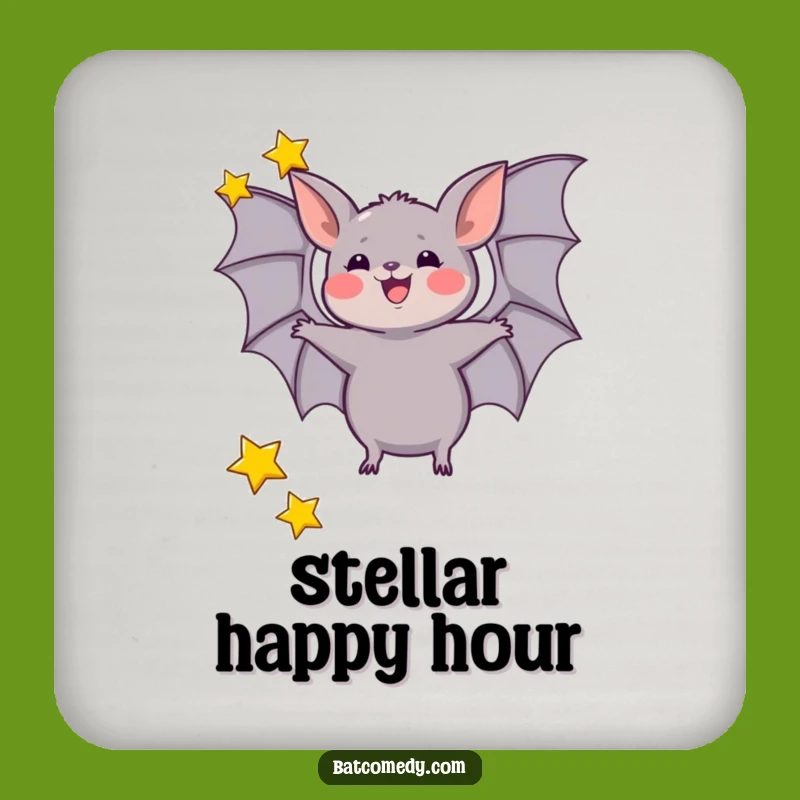 Funny Juggling Bat Coaster, Star Twirler Celestial Protection