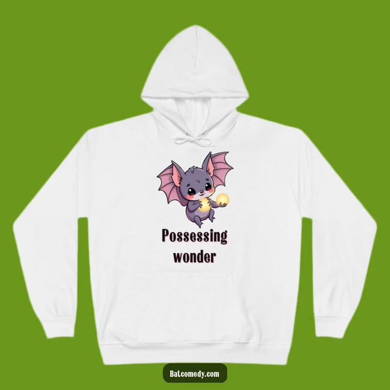 Funny Glowing Orb Bat Hoodie: Cozy Magic for Night Explorers Funny Gift