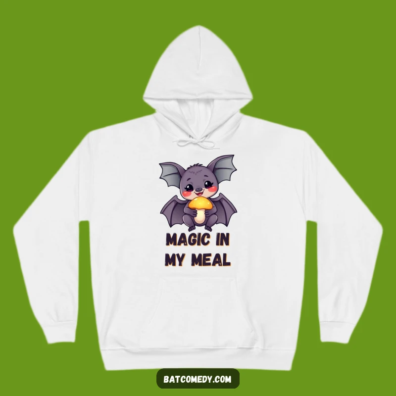 Funny Wonder Bat Hoodie, Glowing Mushroom Cozy Magic