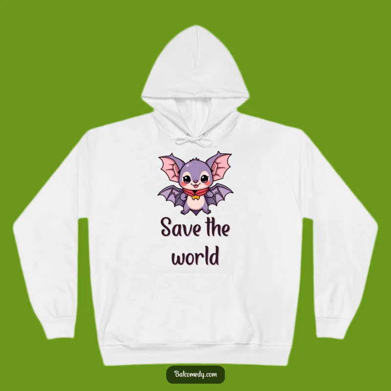 Funny Kawaii Bat Adventure Hoodie: Cozy Hero Wear, The Ultimate Funny Gift
