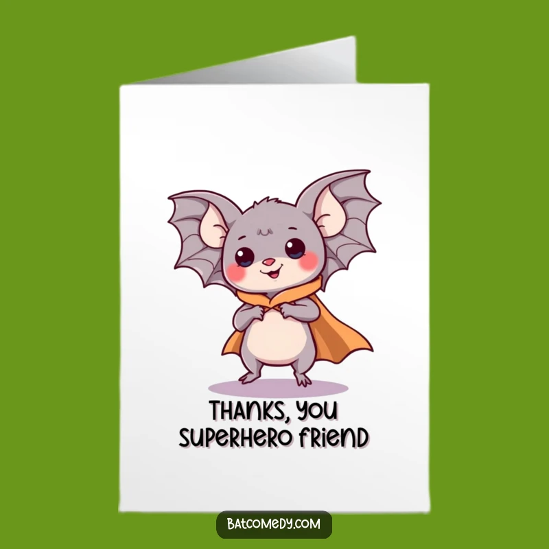 Free Printable Thank You Card: Super Bat's Flying Thanks!