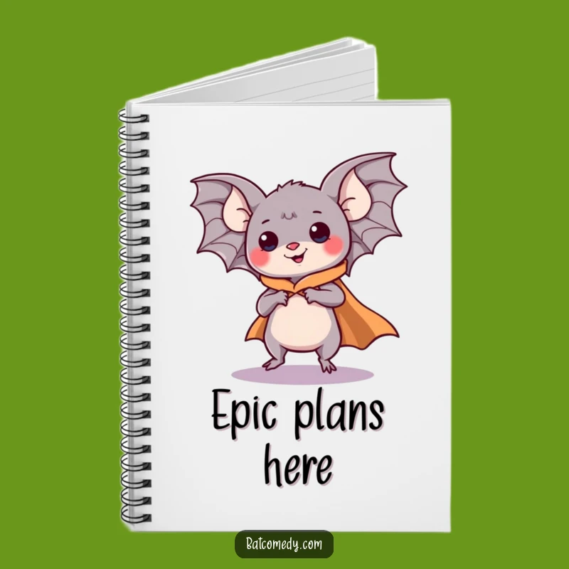 Funny Kawaii Bat Notebook: Jot Down Heroic Ideas with Flair