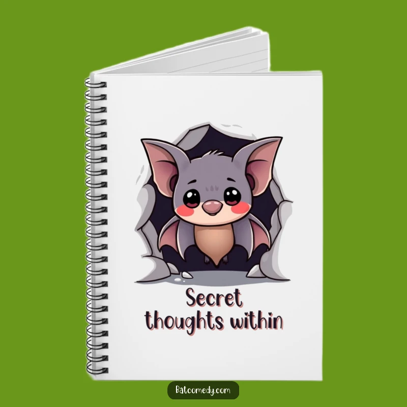 Funny Shy Bat Notebook - Hilarious Journal for Your Gentle Thoughts