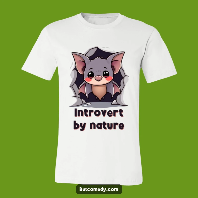 Funny Shy Bat T-Shirt - Wear Your Sweetness with This Hilarious Tee