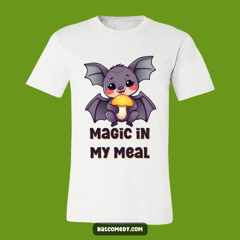 Funny Wonder Bat T-Shirt, Glowing Mushroom Magic Tee