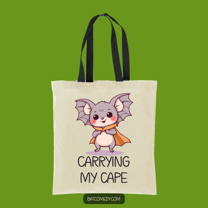 Funny Kawaii Bat Cape Tote Bag: Carry Your Essentials Like a Hero