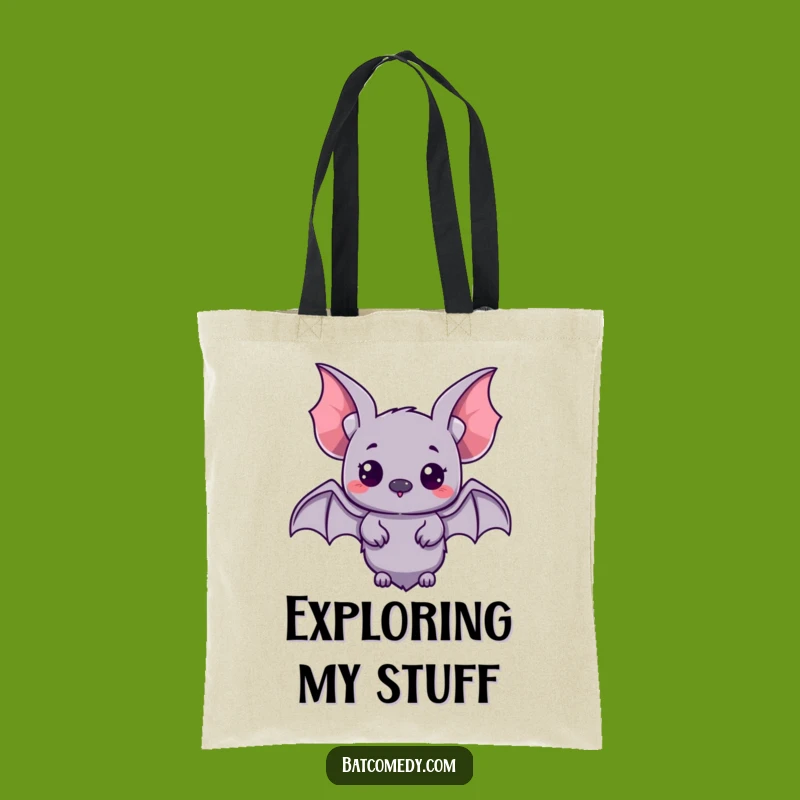 Funny Kawaii Bat Tote Bag: Carry Your Curiosity Everywhere