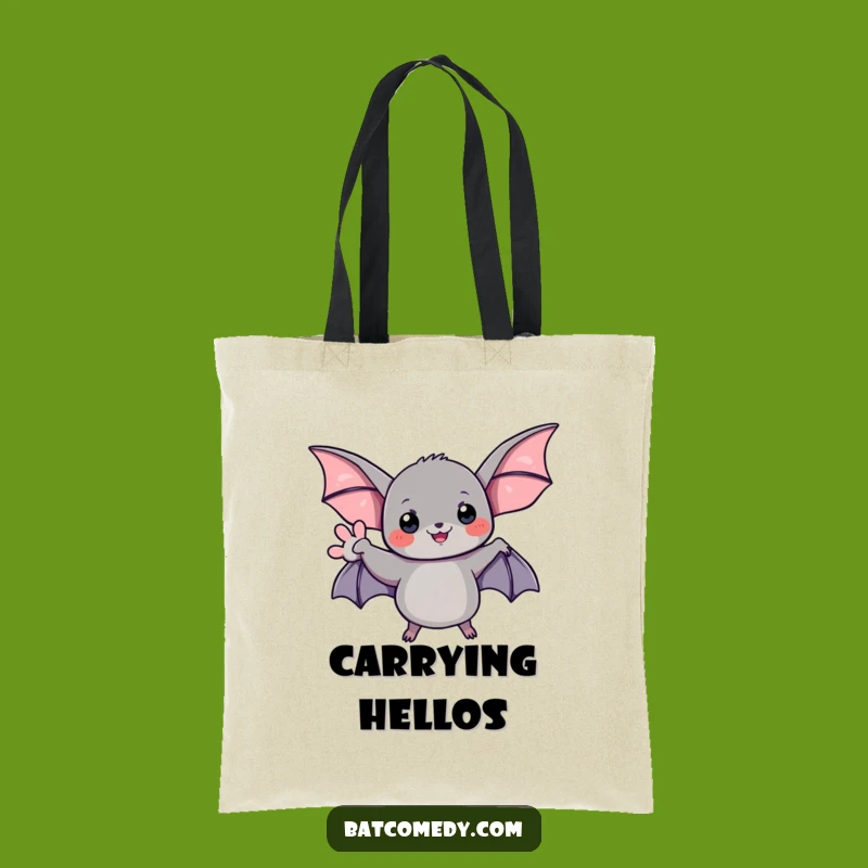Funny Bat Wave Tote Bag: Carry Your Cheer with this Humorous Gift
