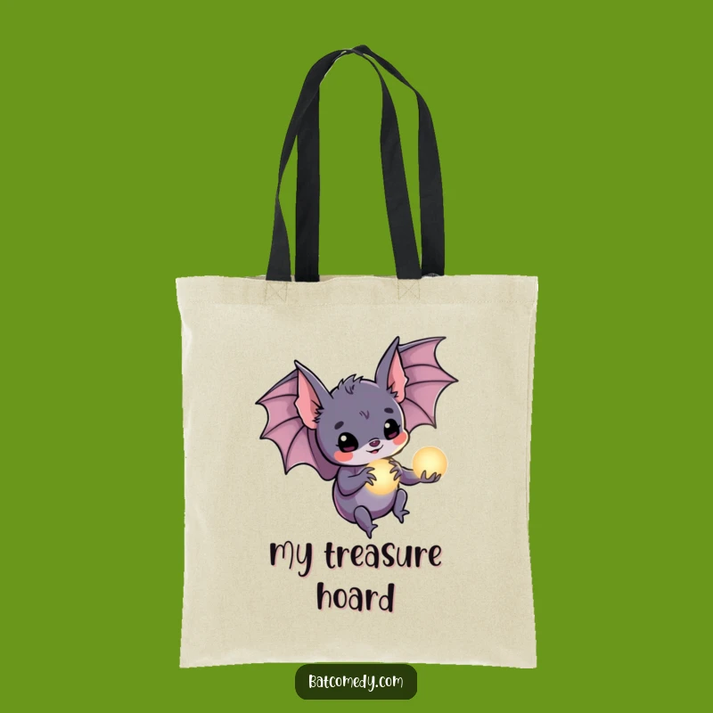 Funny Glowing Orb Bat Tote Bag: Carry Your Light and Magic Funny Gift
