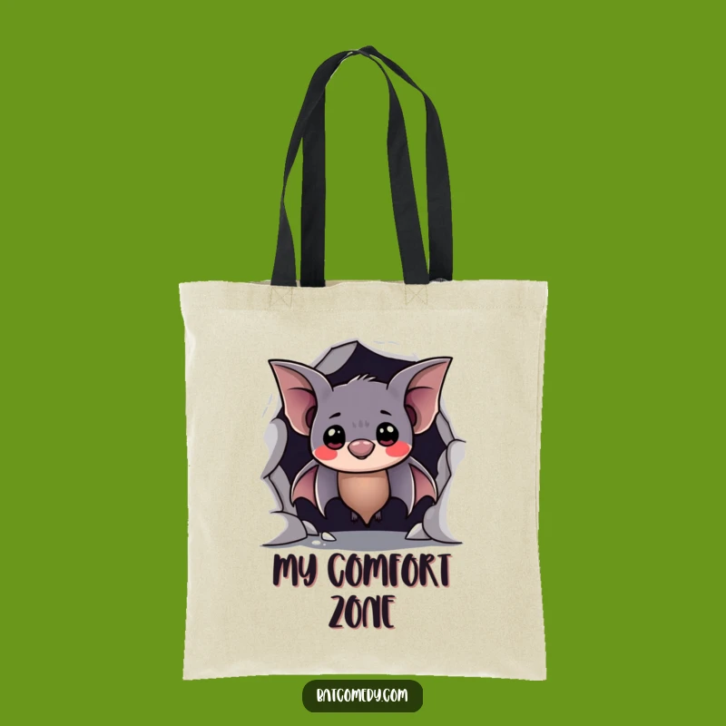 Funny Shy Bat Tote Bag - Chic & Hilarious for Everyday Charm
